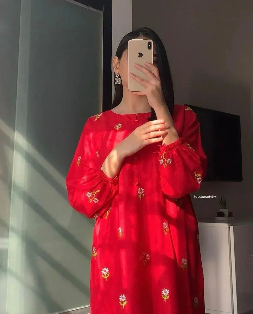 2PC Winters Embroidered Dress