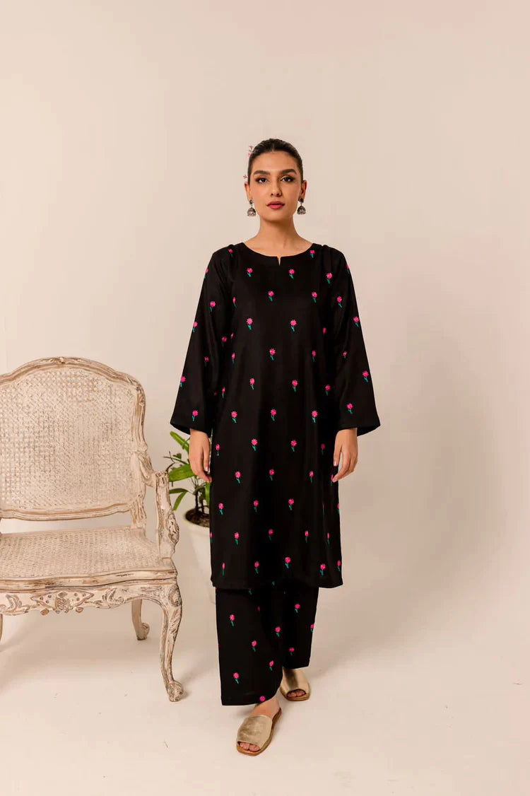 2PC Winters Embroidered Dress