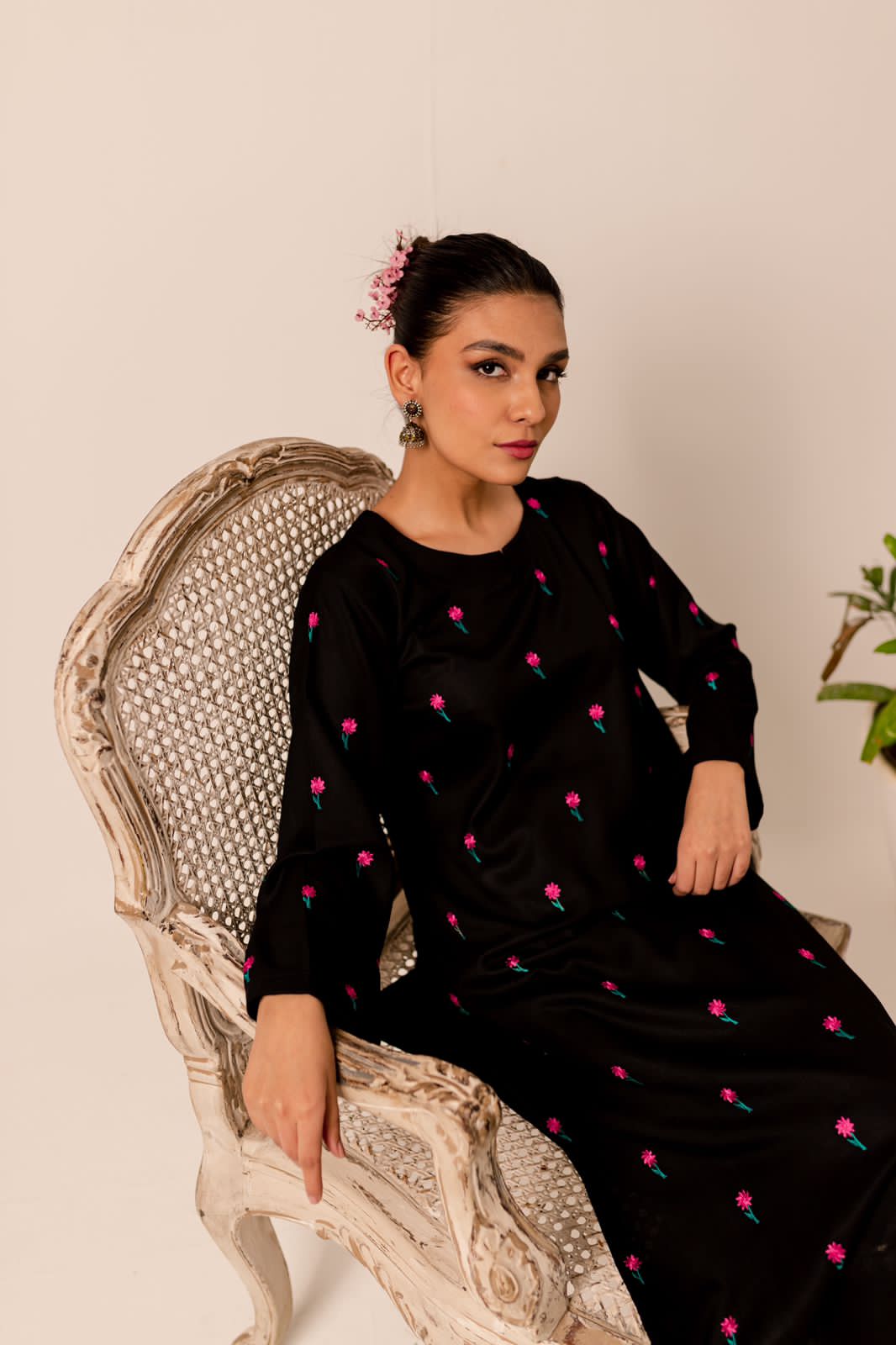 2PC Winters Embroidered Dress