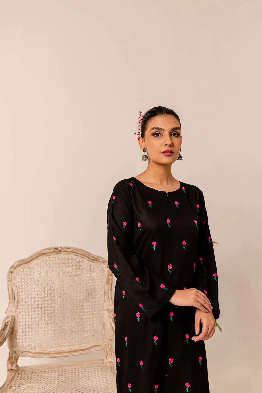 2PC Winters Embroidered Dress