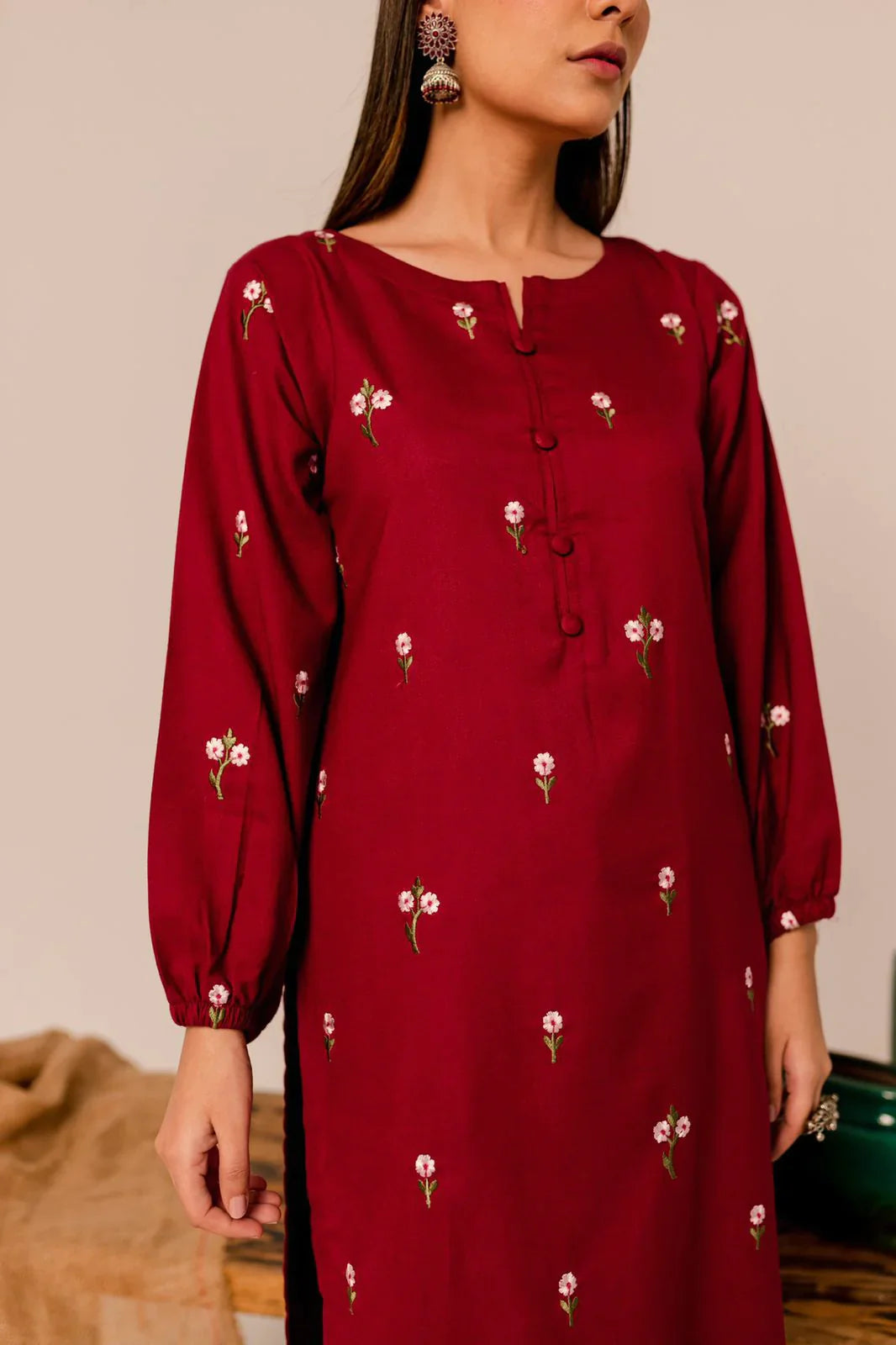 2PC Winters Embroidered Dress